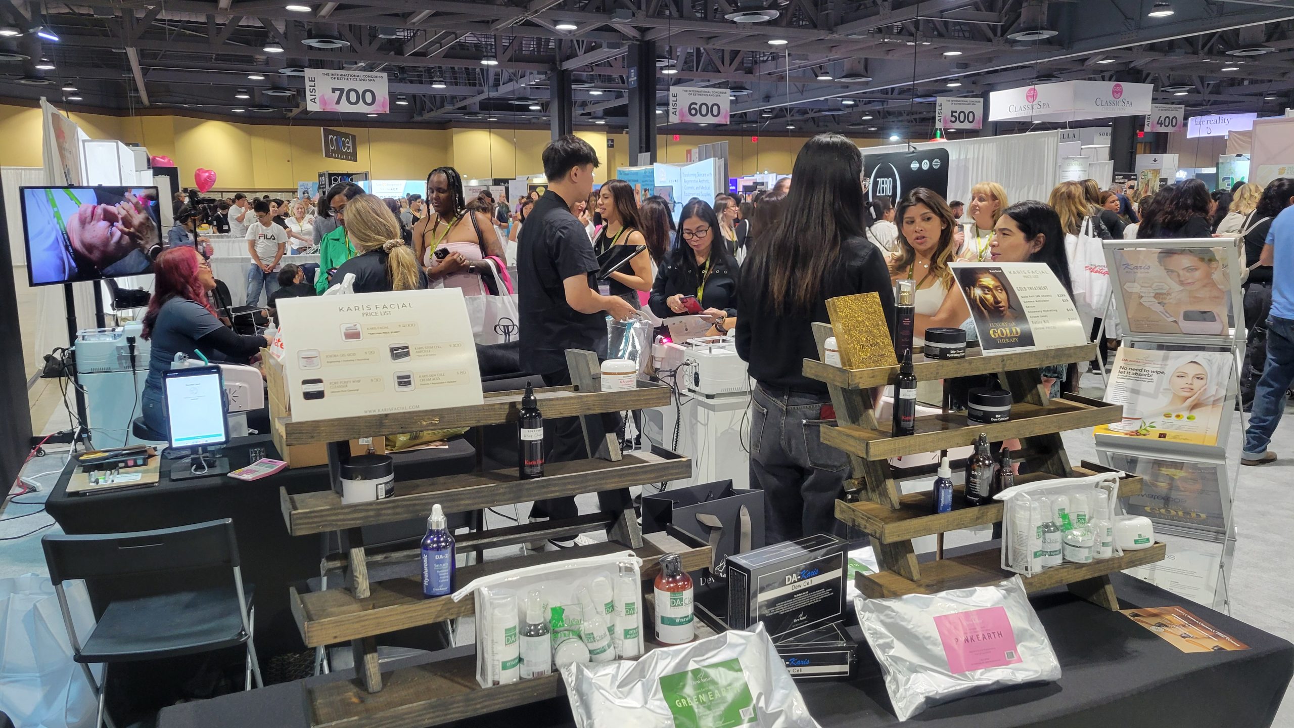 Skincare product display