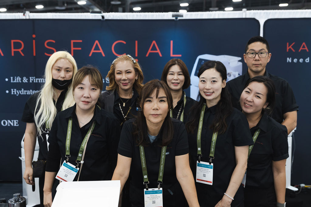 Company team at trade show