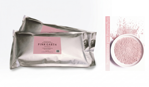pink earth w powder 1301 Pink Earth Peel off Alginate Vitamin C Mask (1000g)